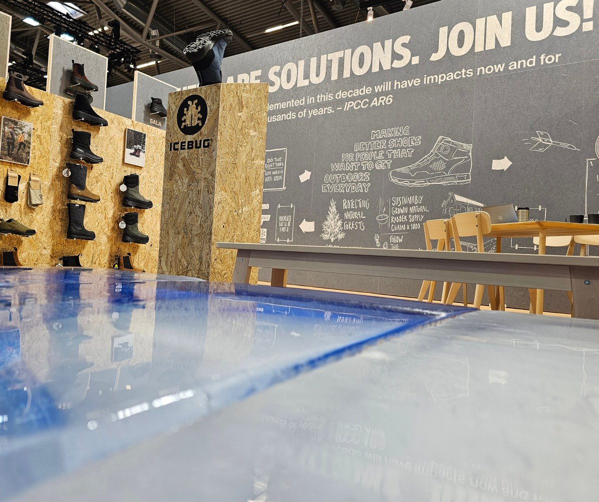 FSC_IC's tweet photo. We are at @ispo Munich, the world's largest trade fair for the sports industry!  

👋 Visit us and #Icebug at our booth A2/305 to discuss the importance of responsibly sourced natural rubber, viscose, cork, and other renewable materials.  

#NaturalRubber #ispomunich2023 https://t.co/RG5nc5WuKi
