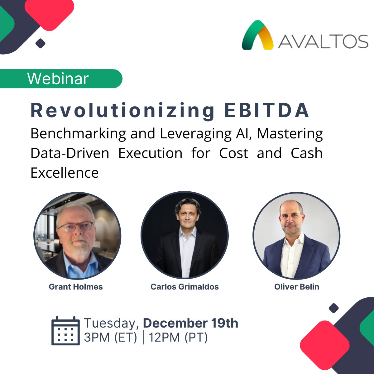 Join us on December 19th for insights on Revolutionizing EBITDA with data intelligence and benchmarking strategies. Take a proactive approach to cost efficiency and cash flow management now! Register to secure your spot: us06web.zoom.us/webinar/regist… #webinar #dataintelligence #data