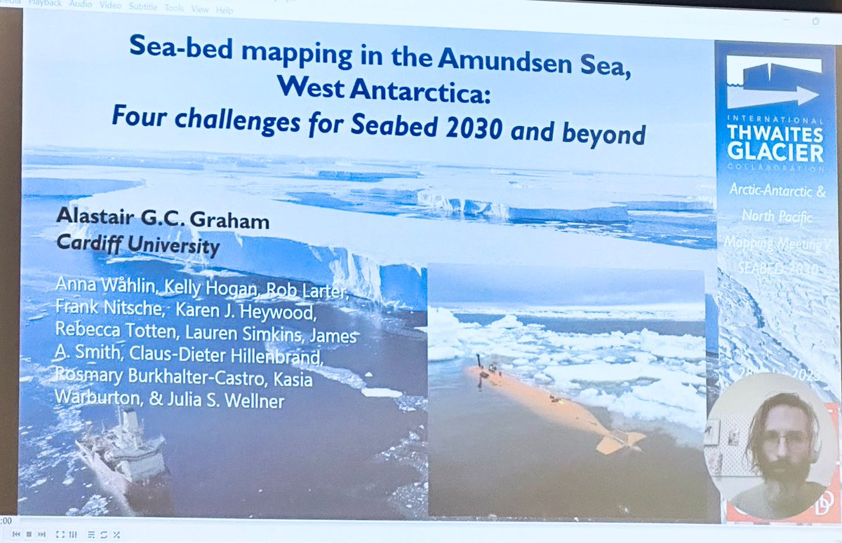 Next up at the 5th Arctic-Antarctic &amp; North Pacific Mapping Meeting in Bremen.

💡Insightful presentation from Alastair G. C. Graham, of <a href="/cardiffuni/">Cardiff University</a>, on how to map the seabed in #Antarctica using systems such as the Hugin Autonomous #Underwater Vehicle by <a href="/kongsbergasa/">KONGSBERG</a>.