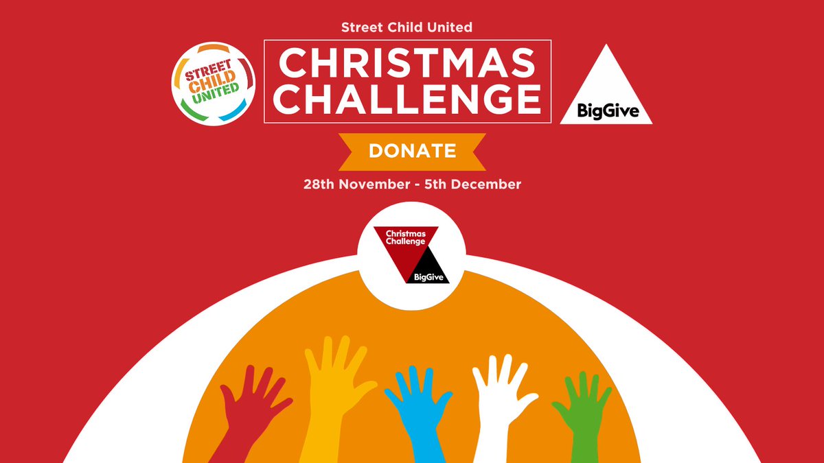 📣Our @BigGive #ChristmasChallenge is live! 💰Over the next week, we aim to raise £15k to support the SCU Educational Fund allowing us to support street-connected young people to access further education.📚 ‼️All donations are doubled! To donate, visit donate.biggive.org/campaign/a0569…