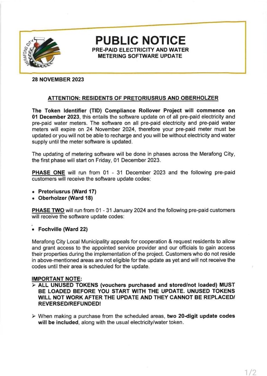 Merafong City Local Municipality tweet media