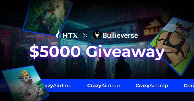 HTX_Global's tweet photo. 🚀#HTXCrazyAirdrop: $5000 Giveaway!

Meet $BULL token now, &amp; explore Bullieverse, an expanding #web3 gaming universe with multiple live games！

Enter to share 5000 USDT:
✅ Follow @HTX_Global @Bullieverse
✅ RT + Like + Tag 2 Friends
✅ Fill out the form