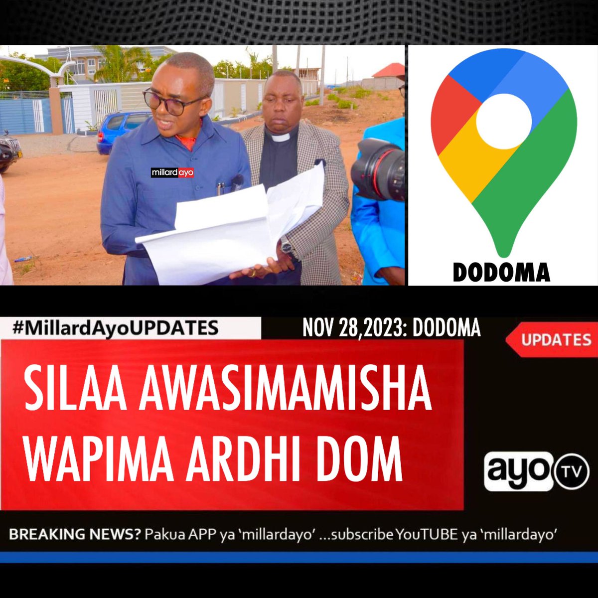 Waziri wa Ardhi, Nyumba na Maendeleo ya Makazi, Jerry Silaa <a href="/JerrySilaa/">Jerry Silaa</a> amemuagiza Katibu Mkuu Wizara yake Eng. Anthony Sanga kuwasimamisha kazi Wapima Ardhi Enock Katete na Cleoface Ngoye kwa tuhuma za kuidhinisha na kubadilisha ramani ya eneo linalomilikiwa na Kanisa la