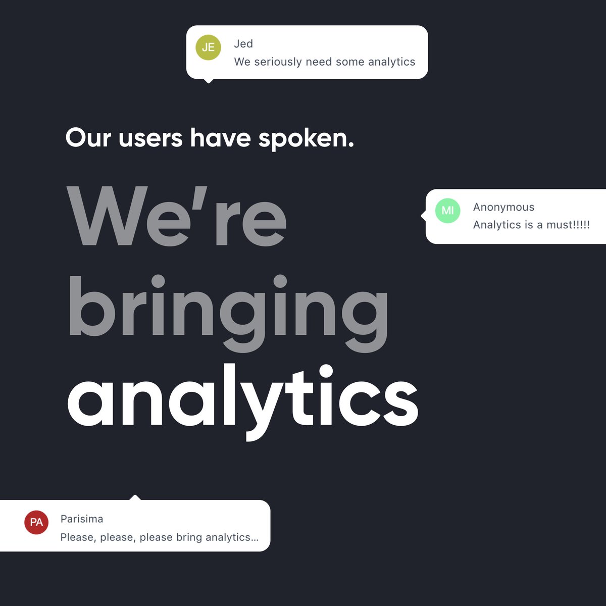 Biggest news of the year - #Analytics are finally coming to Planable! 🎉🎉🎉

Get early access by joining the waiting list 👇
planable.io/analytics/