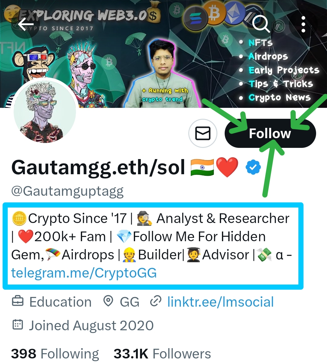 Gautamguptagg's tweet photo. 🧵2/8

🔼 Make sure to 🔖 Bookmark this thread before we begin

📚Bookmarked? Great, then follow @gautamguptagg
for Alpha Contents, Insights, Hidden 💎, Airdrops , Banger 🧵 Etc.

🤑 + Join Telegram For Alpha #Airdrops - https://t.co/L3UDzgKw0M

🧵👇Lets Dive in https://t.co/szid3oGTNm
