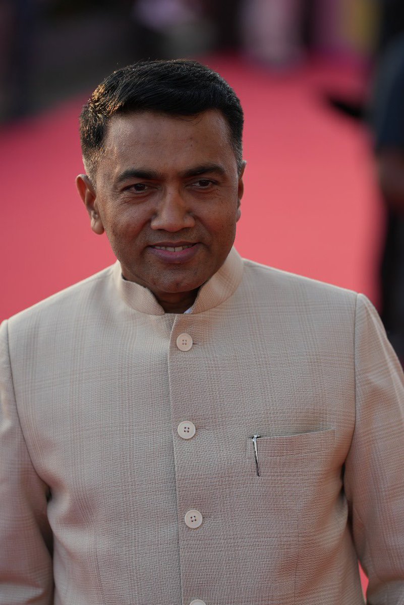 esg_goa's tweet photo. Dr. Pramod Sawant, the esteemed Chief Minister, graces the closing ceremony red carpet of IFFI 54, adding a touch of leadership to the celebration 🎬🌟
#IFFI #IFFI54 #IFFIGOA #ESGGOA #ClosingCeremony #DrPramodSawant #CMAtIFFI https://t.co/5eTsPKh8IL