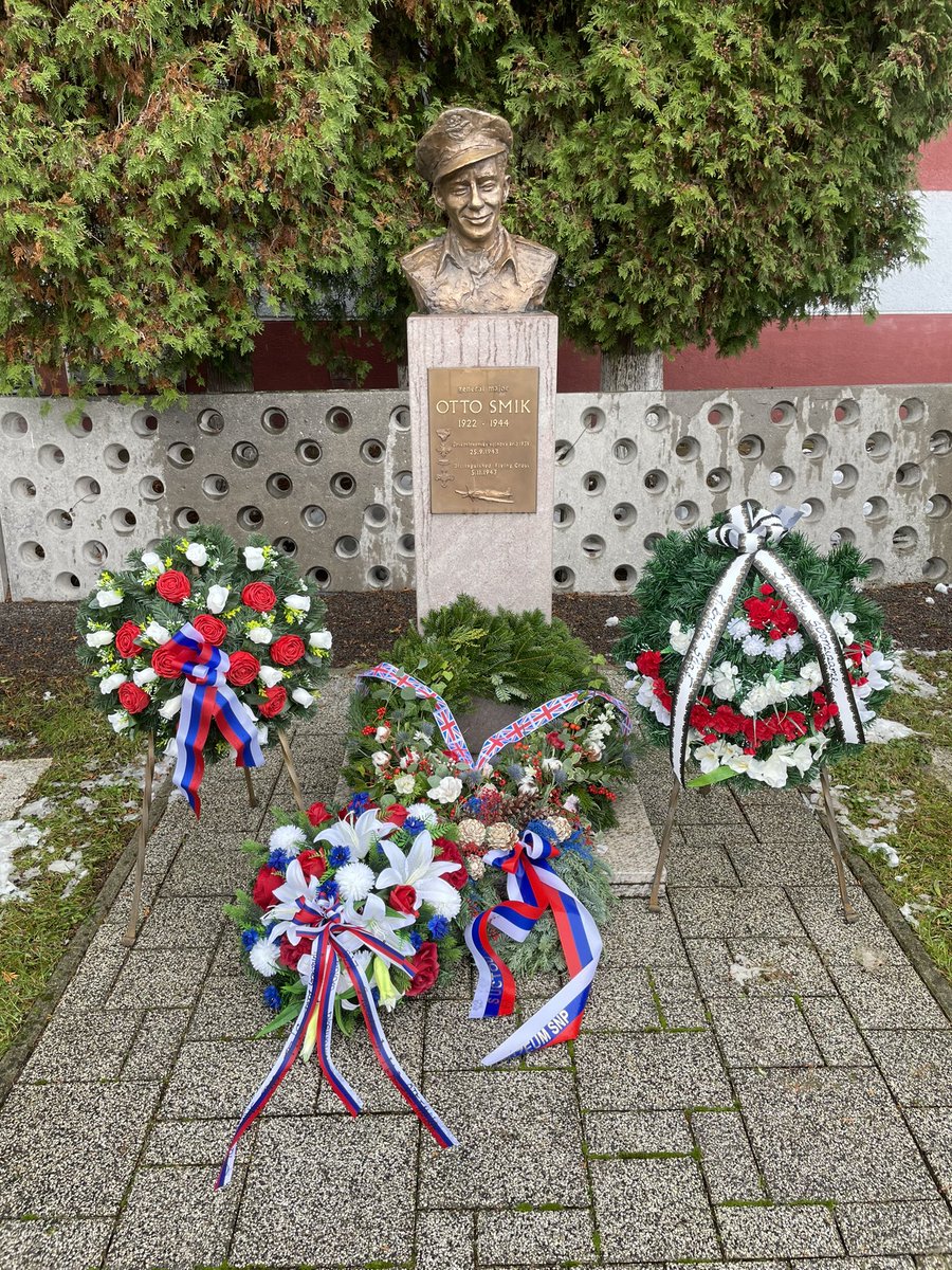 We remembered Major General Otto Smik today, the premier Slovak air ace in the #RAF in WWII, on the 79th anniversary of his death in action. The 81st Wing Sliač of the Slovak Air Force carries his name.