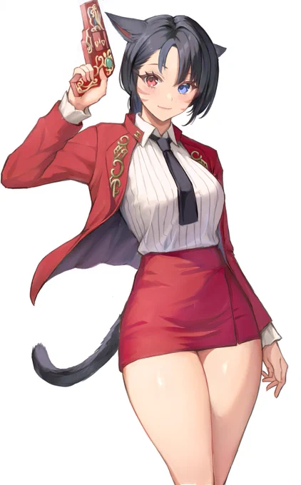 ミニスカなみこってちゃん #FF14art #FF14イラスト