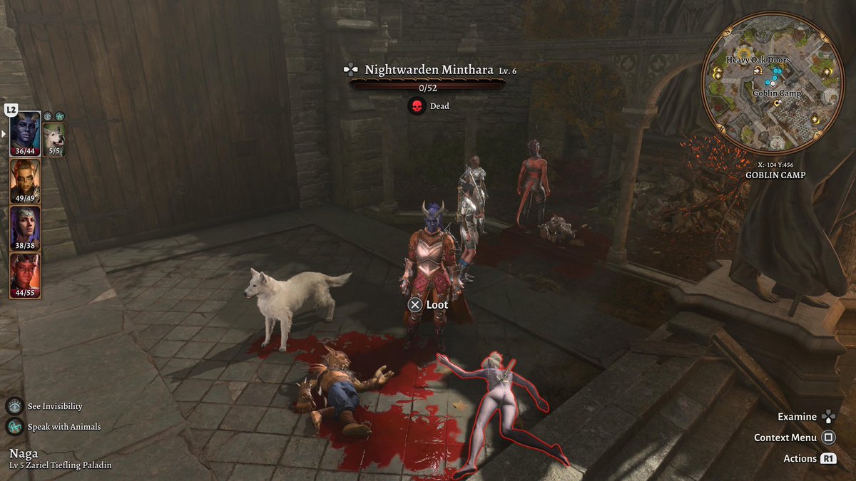 campashley718's tweet photo. @SongbirdN7 I found it only after I’d murdered the entire camp and Minthara… so I decided to pick up their bodies and bring them together 🥰 https://t.co/2dmU9kv5UO