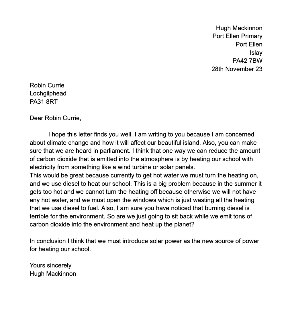 portellenps's tweet image. As part of our @UNICEF_uk #OutRight #RRSA OutRight campaign for climate change we worked with our partners @SmallIslesPS to discuss the impact of climate change on children's rights.  We then wrote letters to our local councillors and MSP asking for change.