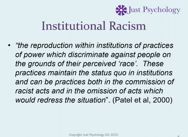 Racism has such a big impact on the lives of so many people. We must strain every sinew to change the system. Thanks to @Just_Psychology for this masterclass on the psychological impact of racism, part of the #MakingManchesterFairer @ManCityCouncil Race & Health Equity Programme