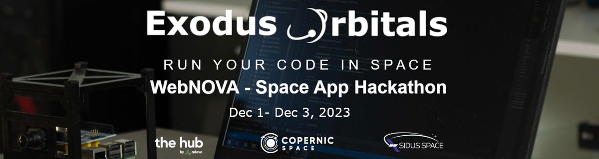 A call to all software developers - now is the time to reach for stars! Our first space app hackathon will be launched soon, with the help from <a href="/DoraHacks/">DoraHacks</a> and our sponsors, <a href="/ExploreAdeva/">Adeva</a> , <a href="/CopernicSpace/">👨‍🚀Copernic Space🚀</a>  and <a href="/SidusSpace/">Sidus Space</a> . Register here:
shorturl.at/dAKQX

Please retweet!
