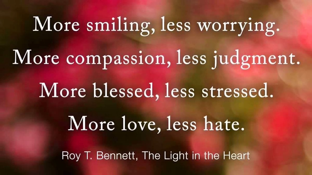 Tuesday Friendly Reminder…More smiling, less worrying. More compassion, less judgement. More blessed, less stressed. More love, less hate. 🙌❤️ #TisTheSeason #tuesdayvibe #thuesdaythoughts