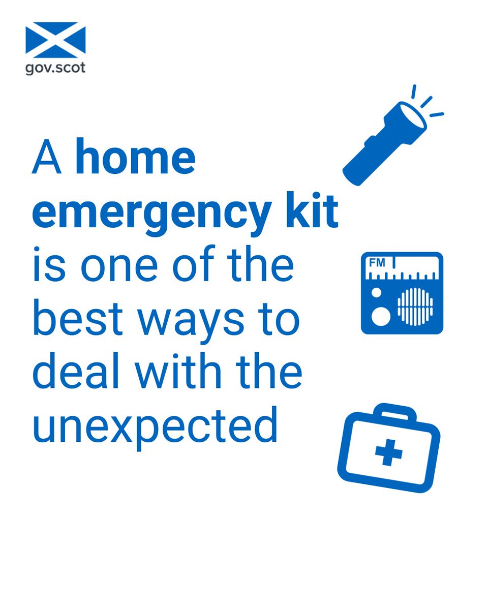 Emergencies can happen at any time and without warning. ⚠️ But we can all take steps to make sure our households are prepared. Download our home emergency plan template and emergency kit checklist to get started ⬇️ ready.scot/prepare/emerge….