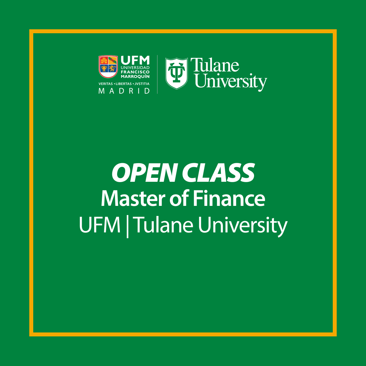 en_UFMMadrid's tweet photo. El Master of Finance de UFM Madrid junto a Tulane University: tu puerta al reconocimiento internacional. 🤓💡
Destaca con una doble titulación y el respaldo del CFA Institute de Estados Unidos.
✅ Descubre más en https://t.co/hSovOquqaU
#MasterofFinance #MFINMadrid #UFMMadrid https://t.co/Q8HSw3fvFW