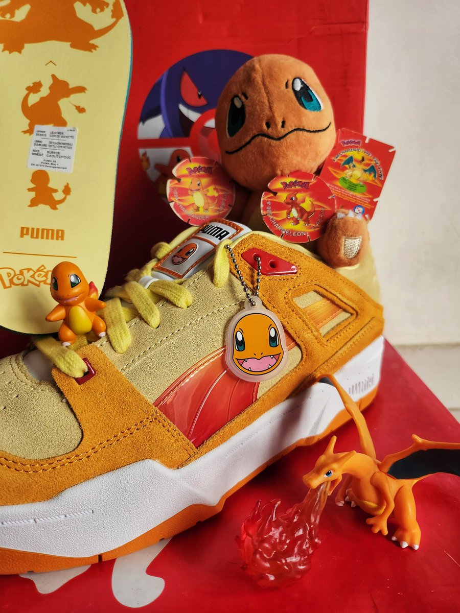 Pokesidd's tweet photo. Puma X Pokémon X The Geeky Goodies X Cheetos 

#pokemon #puma #pumashoes #pumapokemon #pumafuture #pumasneakers #pumaoriginal #cheetos #cheetospokemon #pokemonfigures #pokemonplush #pokeball #tazo #jenga #chasecard #motioncard #charmander #charmeleon #charizard #fire #love https://t.co/iSBamNaqbs
