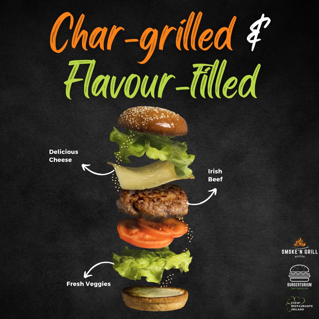 EventRestaurant's tweet photo. 🍔🍟Our burgers are a masterpiece, featuring the purest Irish beef and the freshest ingredients that sing in perfect harmony. It's a culinary composition like no other.

Book us for your events today - https://t.co/LbXhafASJC

#IrishBeef #Burgers #BBQ #EventRestaurantsIreland https://t.co/zulHPidriw