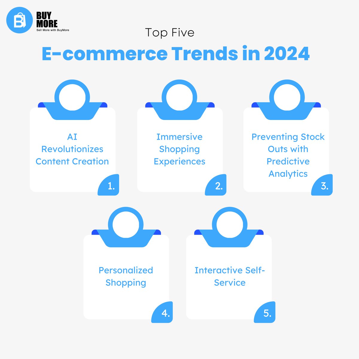 Top E-commerce Trends in 2024! 🚀

#EcommerceAnalytics #AIRevolution #ImmersiveShopping #PredictiveAnalytics #PersonalizedExperience #2024Trends #EcommerceTrends #RetailAnalytics #BuyMore
