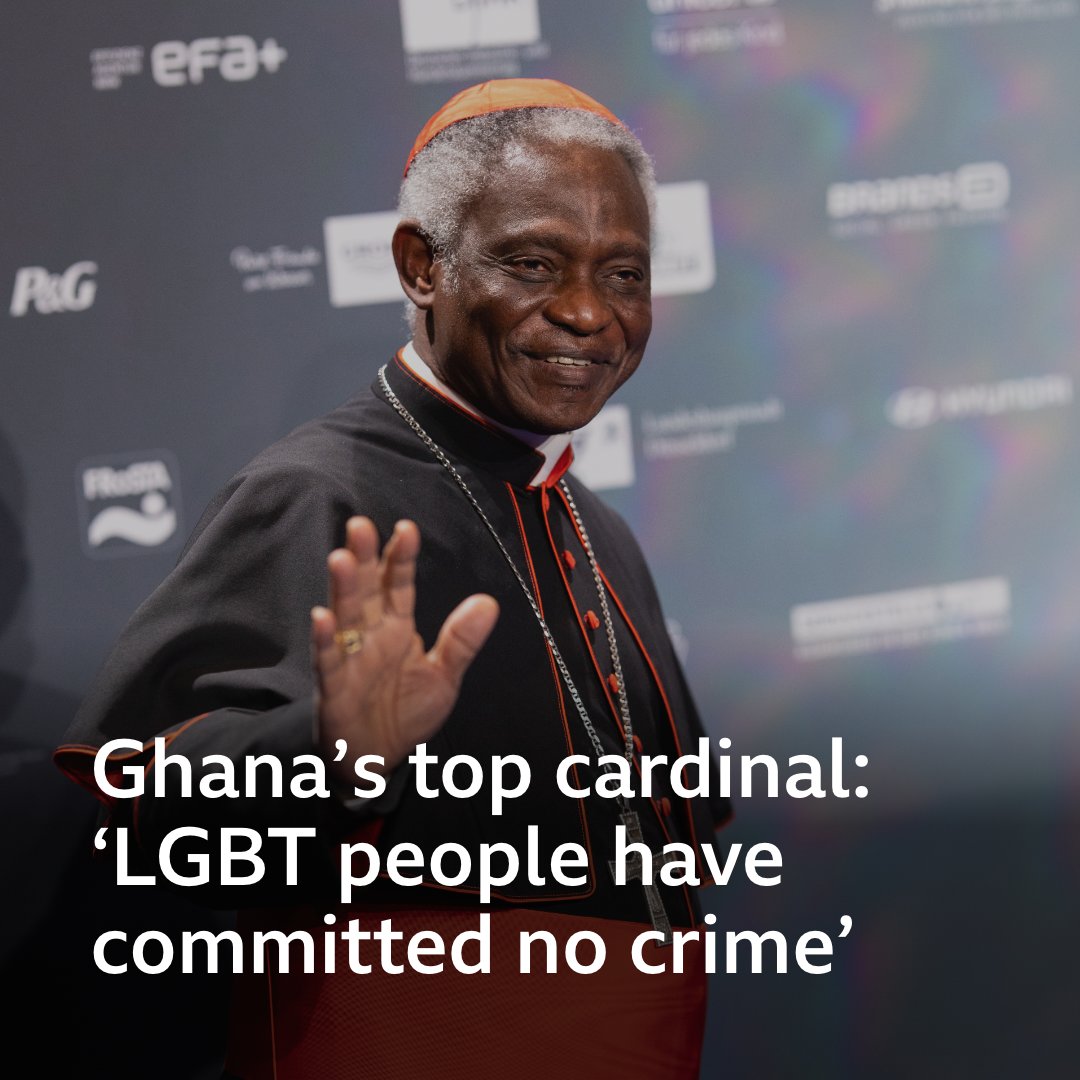 Homosexuality should not be a criminal offence and people should be helped to understand the issue better, a Ghanaian cardinal has told the BBC. Cardinal Turkson's comments come as parliament discusses a bill imposing harsh penalties on LGBT people. 🔗 bbc.in/46sHVjv