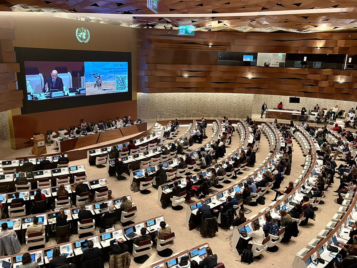 BizHRAsia_UNDP's tweet photo. Businesses have a responsibility to respect the right to a healthy environment.

@liviosarandrea presents on human rights due diligence with environmental lens from guide for #biz by @UNDP &amp; @WGBizHRs 

Have your say on the guide by 15 Jan ➡️ https://t.co/m28mtiudl7 https://t.co/PdQ6aUfABu