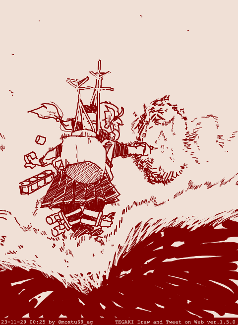 戦う佐渡様 #tegaki_dt 