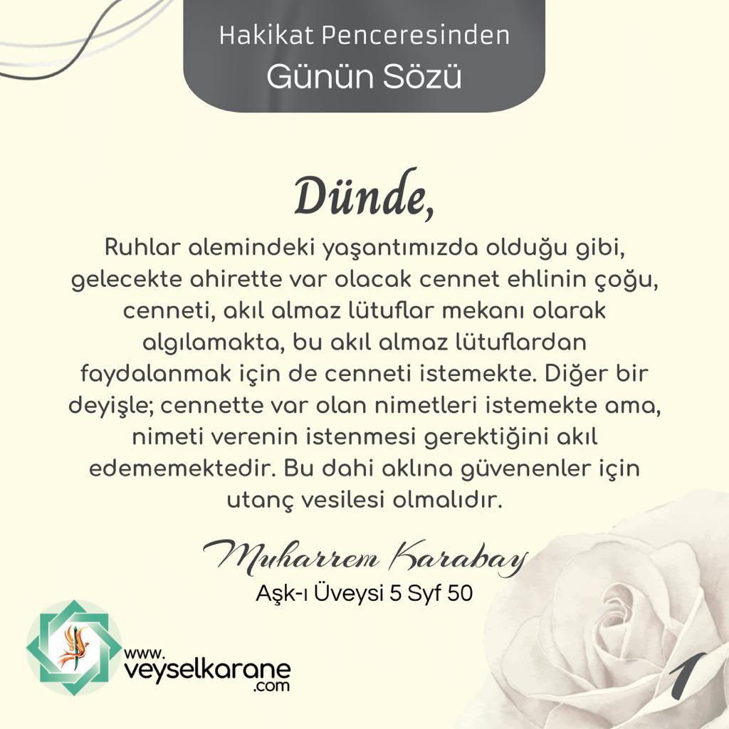 ozlemokuul's tweet photo. #Deprem #KışSaati #ALTIN #Elonmusk
Üveys Veysel Karane Zikri'ni Yaşamanız Gerekir!
Yaşa ve Gör!
https://t.co/5eddhoipmx
#islam #dua #zikir #veyselkarane #gününsözü #üveyslik #tevhit #hadis #ayet #iman #yaşavegör #tasavvuf #mevlana #şems #muharremkarabay #elest https://t.co/PFe298Nt4B