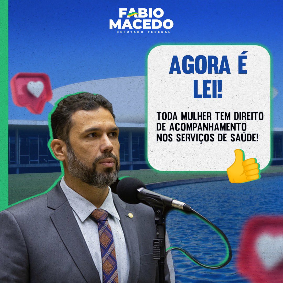 Vitória para as mulheres! Sancionado  o PL 583/2023 de minha autoria, garantindo o direito de acompanhante em atendimentos de saúde.