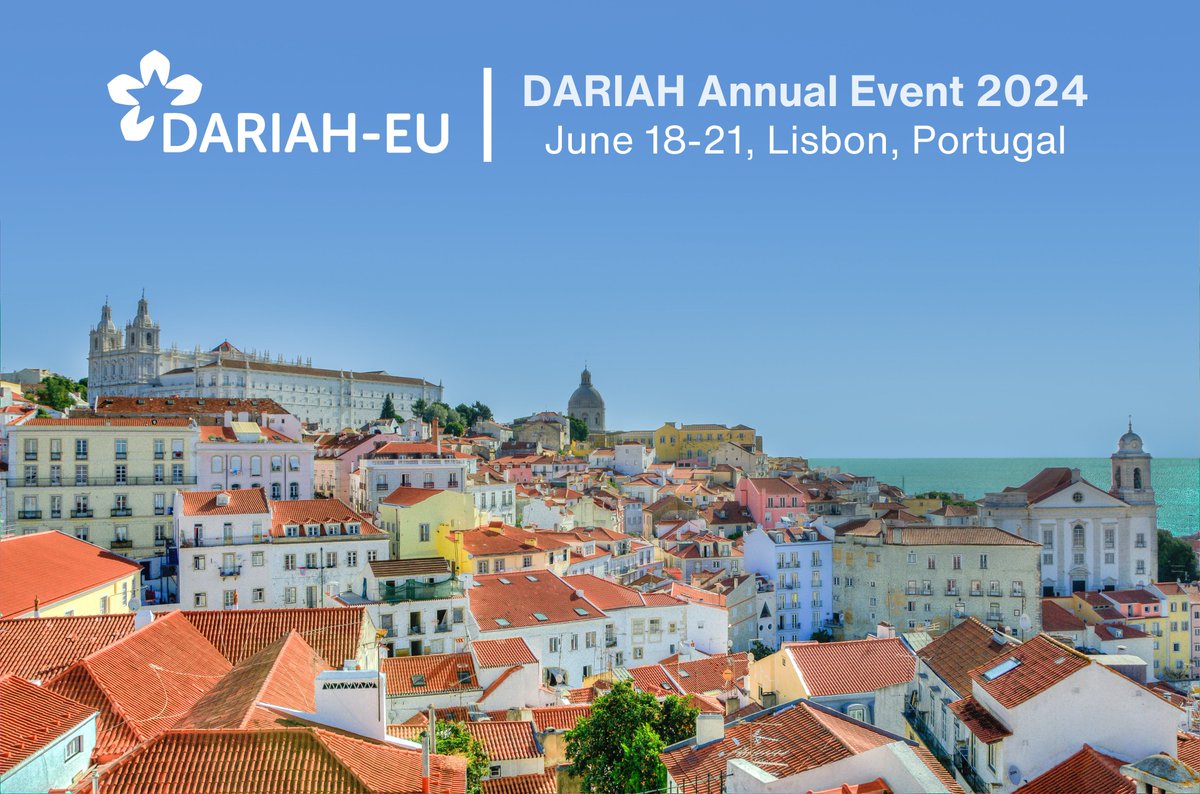 We are delighted to announce the Call for Participation for the DARIAH Annual Event 2024 will open on 6th December! 

The Annual Event will take place in Lisbon from June 18-21 2024 🇵🇹

This year's theme is "Workflows" 📈

ℹ️More info here: annualevent.dariah.eu/call-for-parti…