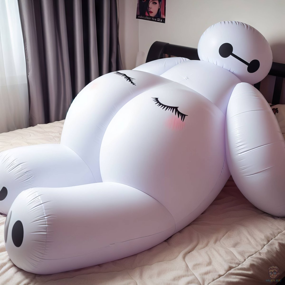 FBfloatyflirts's tweet photo. All Baymax knows is that you came home cranky and could do with some stress relief. This parody toy has had that big ol' butt decorated to be more fun😆
#Baemax #inflatable #AIgenerated #BIC https://t.co/Ggiqpr5KCe