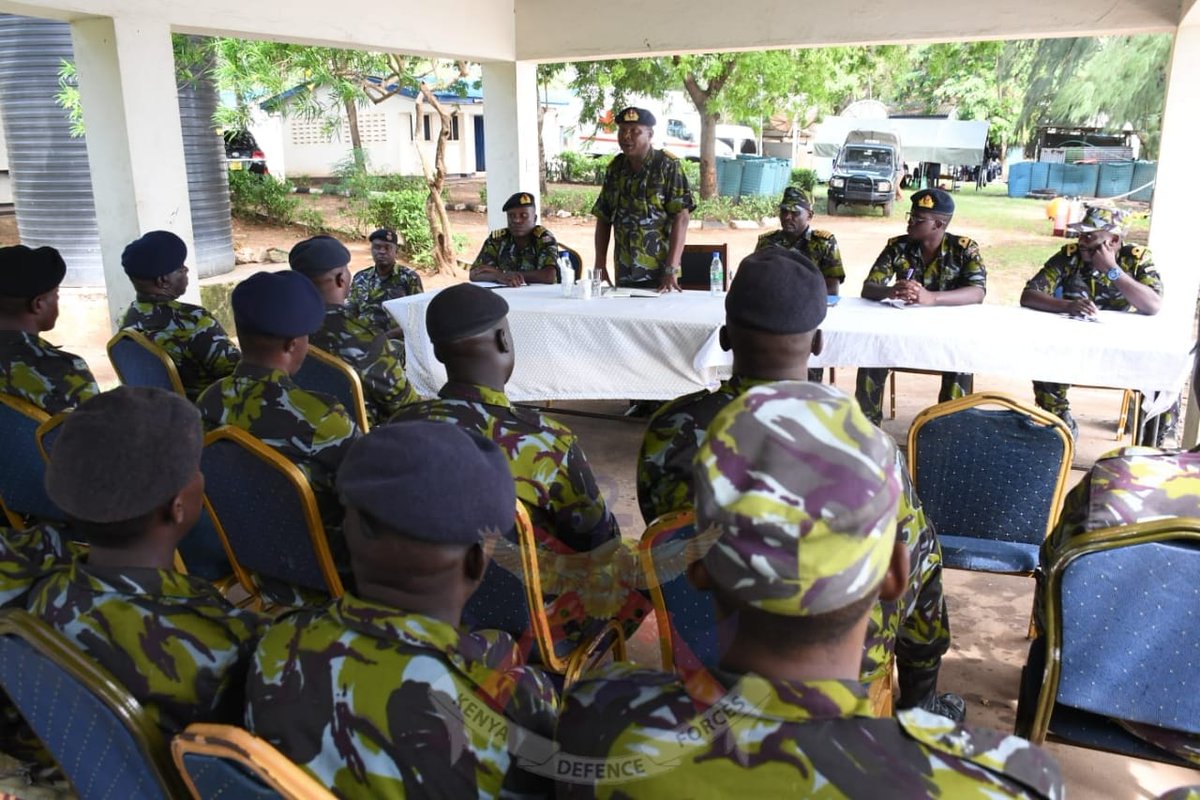 kdfinfo's tweet photo. Maj Gen Mutai, Commander Kenya Navy paid a visit to sailors at Shimoni Maritime Surveillance Squadron Station in Kwale County.The Commander's visit intended to bolster military morale of the sailors while conveying his message for the festive season.
https://t.co/EJ2z7WCXNr https://t.co/KzVXjrOQ35