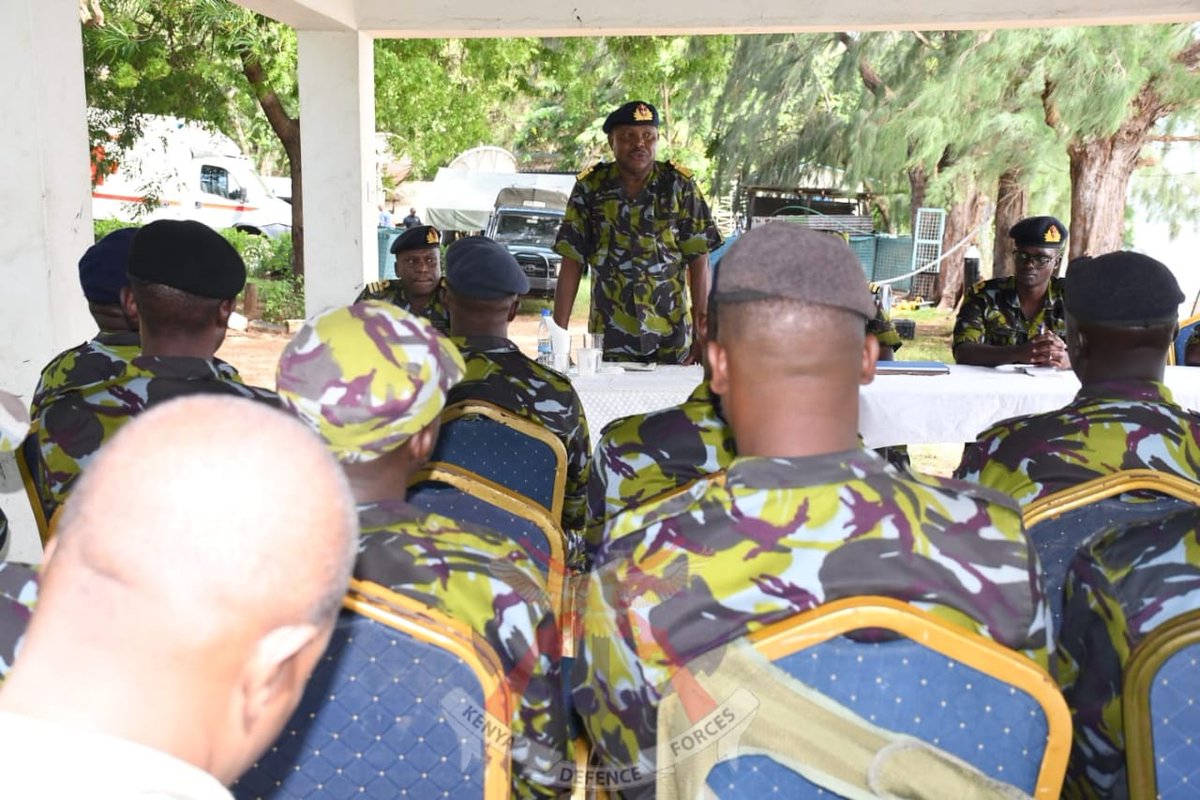 kdfinfo's tweet photo. Maj Gen Mutai, Commander Kenya Navy paid a visit to sailors at Shimoni Maritime Surveillance Squadron Station in Kwale County.The Commander's visit intended to bolster military morale of the sailors while conveying his message for the festive season.
https://t.co/EJ2z7WCXNr https://t.co/KzVXjrOQ35