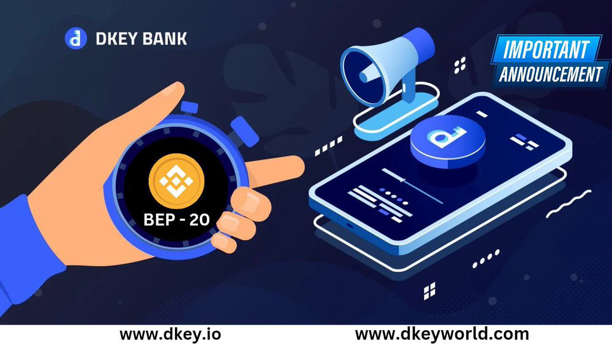 dkey_vault's tweet photo. 🚀🔑 Exciting News Alert! 🌐🎉 DKey Community Update: Starting Dec 4th, embrace the power of BEP20 in our vault program alongside TRC20! 💼💰 Reduced gas fees, decentralized DKey token, and a seamless transition. Save the date - Dec 4th, 2023! 🗓️💫 #DKey #CryptoUpdate #BEP20 https://t.co/Ubz3zvmdAe