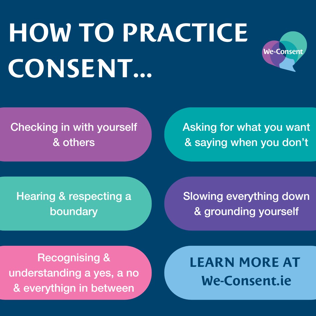 Today is #InternationalDayofConsent 💬 Consent is vital today, tomorrow and everyday! 🙌 We all can learn more when it comes to consent, visit We-Consent.ie for information, resources & toolkits 💻📲 #WeConsent #ConsentSkills
