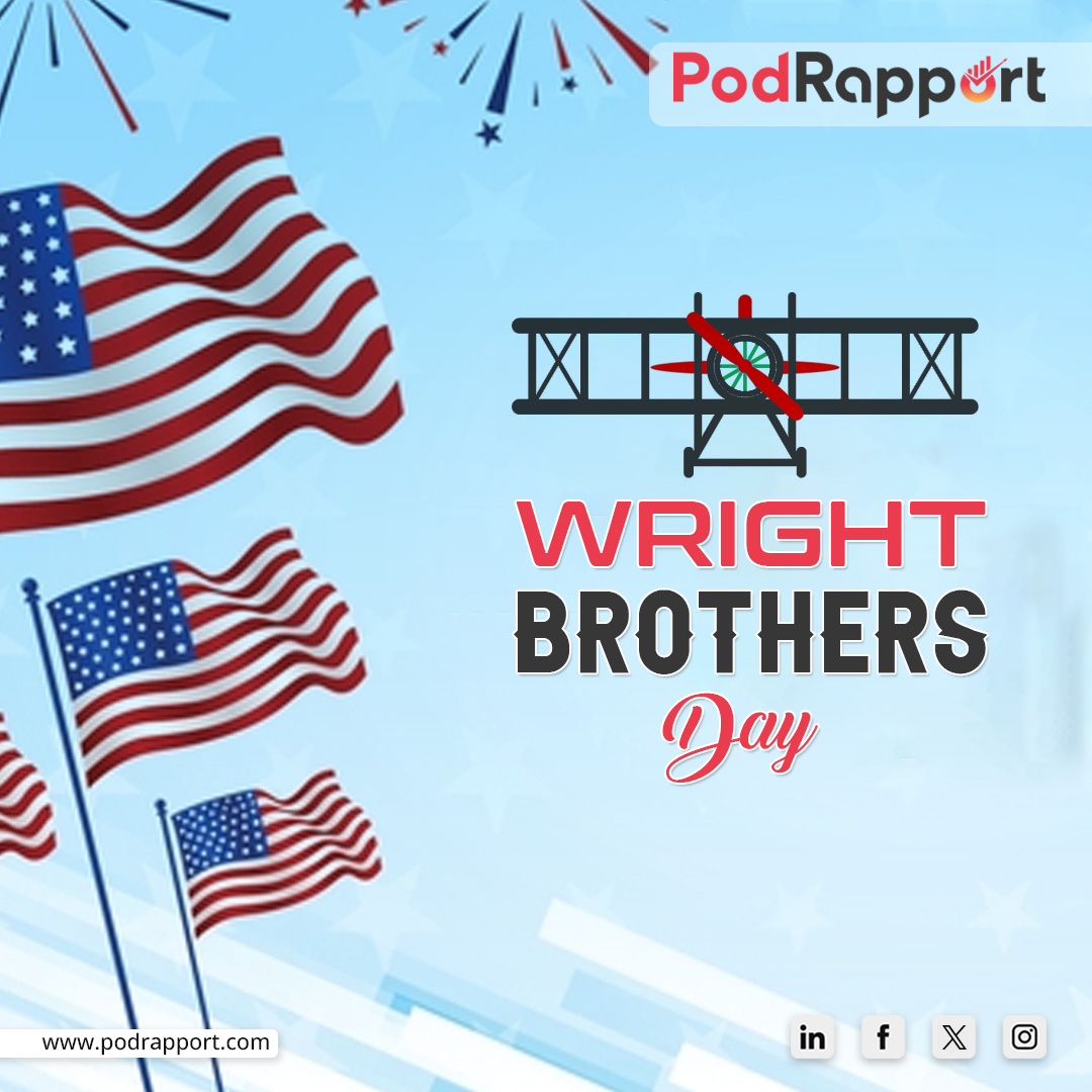 Happy Wright Brothers Day!

It's the day the Wright brothers gave us powered flight in 1903. Let's celebrate their amazing achievement!

#WrightBrothersDay #AviationHistory #Innovation #podcast #guest #podrapport #community #podcastcommunity #podcastguest #expertguestdirectory