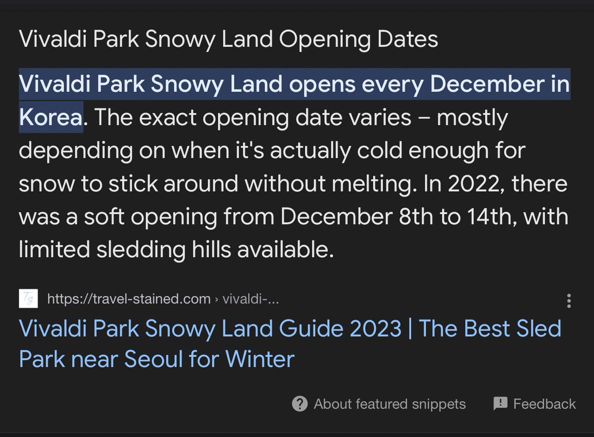 Vivaldi Snowy Park ni salah satu tempat yang korang wajib pergi bila travel ke Korea. Tp snowy park available masa winter. 

Kalau selain dari winter ada je ocean world 😀