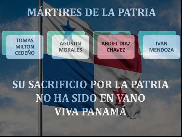 PANAMÁ NO TIENE VOCACIÓN DE COLONIA PORQUE NUESTROS HIJOS E HIJAS NACEN CON LOS GENES DE LA SOBERANÍA
VIVA PANAMÁ