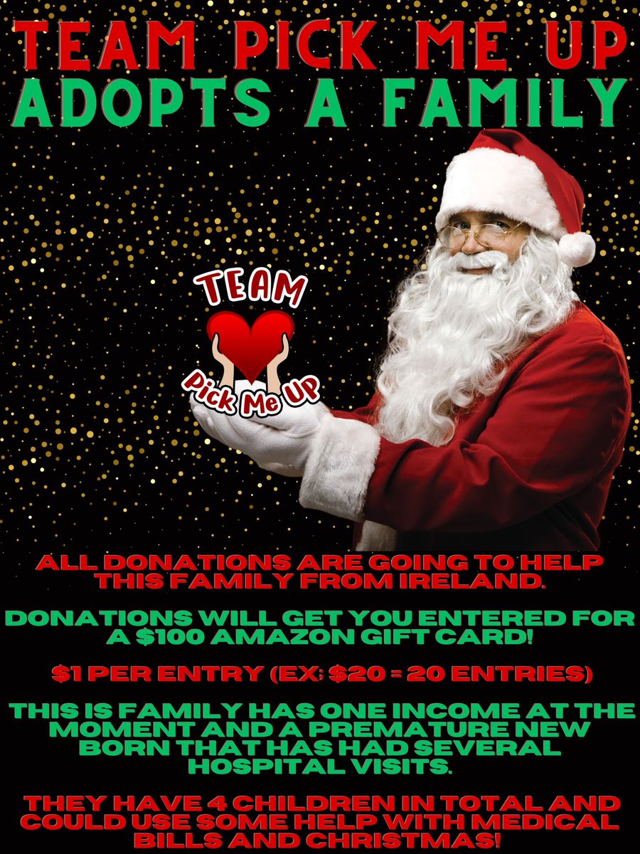 We are currently up to $200 raised for our adopted family! It truly is a blessing to see people come together and support this family. Thank you all for the continued sharing of these post and support for these families! #TeamPickMeUp