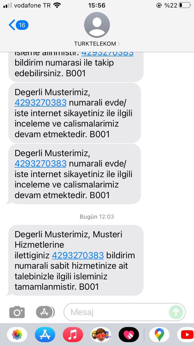cht_yldrm's tweet photo. @TurkTelekom Resmen Dalga Geçiyor 59. Gün de Gelen Mesaj Bu Yapılan Hiç Birşey Yok Hâla İnternersiziz https://t.co/Jq2fkOo7bg