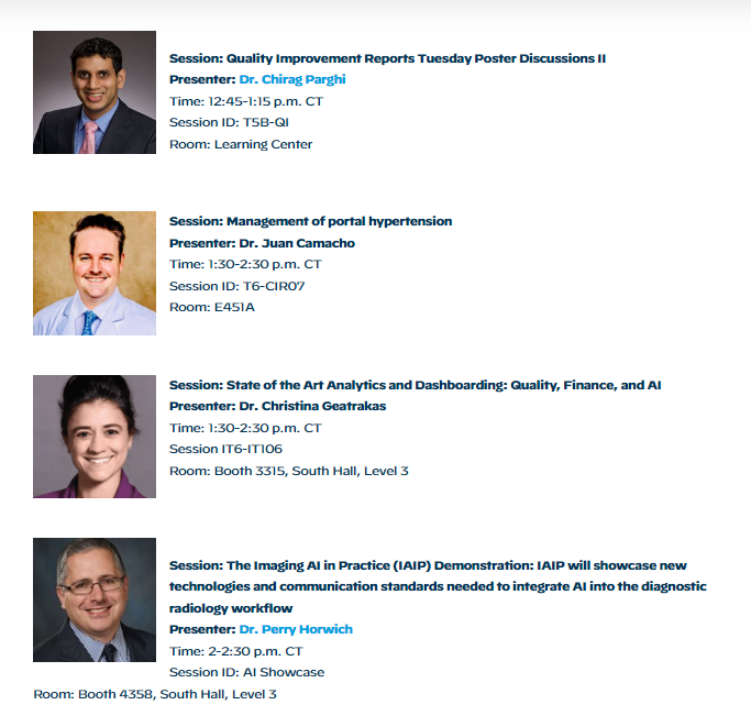 Tuesday at #RSNA23! Take a look at RP #radleader sessions for today.

RP's full agenda for the rest of the week is here: bit.ly/47mtBdp

#TransformingRadiology