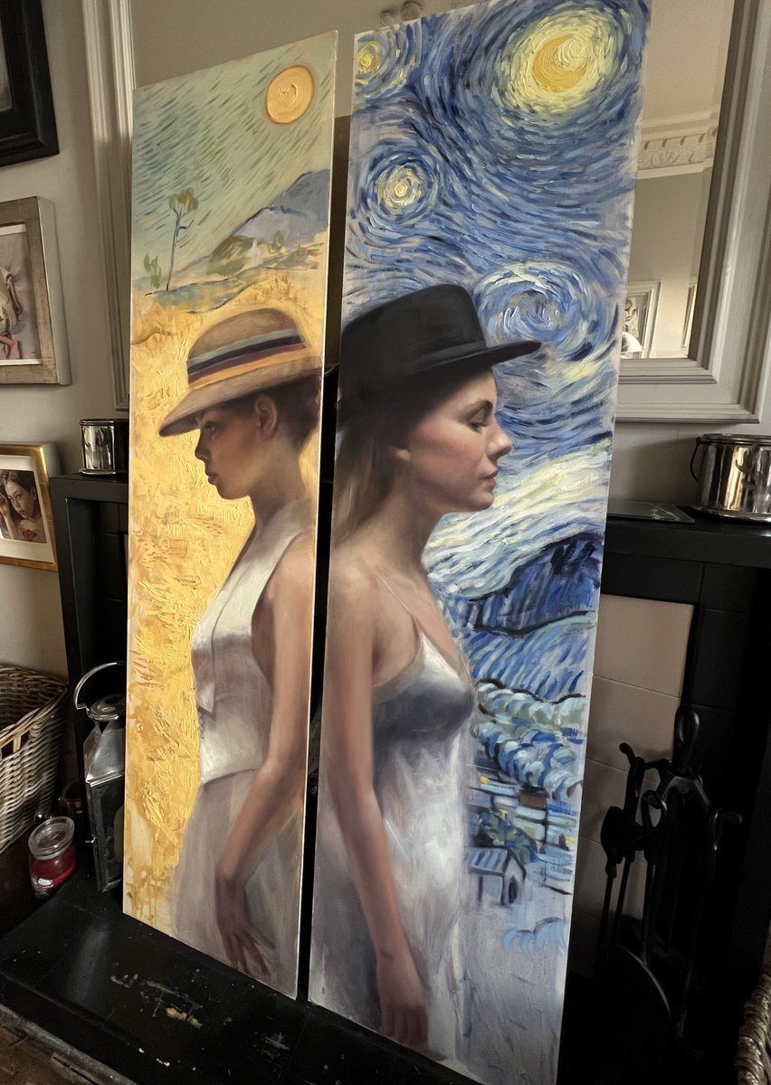 Wip… lots of texture and feel like I’m climbing a Van Gogh mountain! 

#art #artist #expressionism