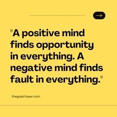 Positive vs negative mind