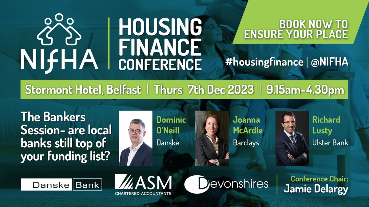 Always a popular session at the <a href="/NIFHA/">NIFHA</a> Finance Conference is the Bankers’ debate. This year we have 3 well-known, local investment decision-makers to our sector to discuss the asks and the wants of investors. Don’t Miss Out! Book now at tinyurl.com/22c75unz