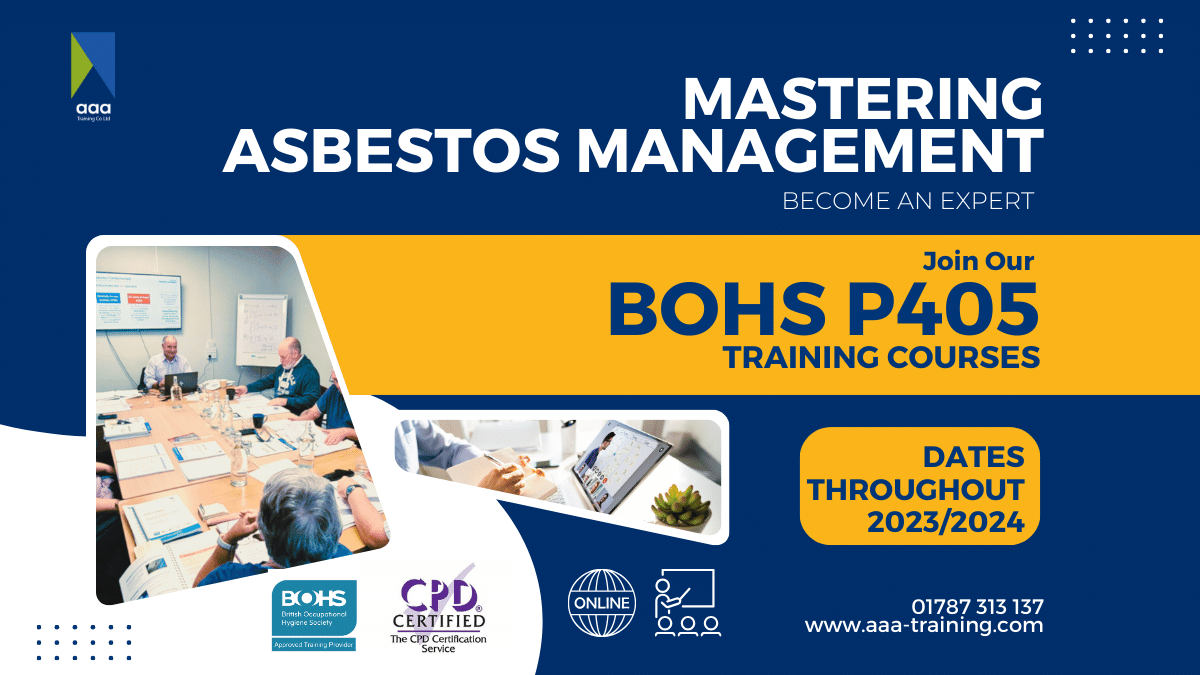 Advance in Asbestos Management with our  P405 🚀🏢

Unlock your potential in managing asbestos with our P405 course. Book &amp; pay on our website! CPD approved course.  #BOHS #Asbestostraining #CareerGrowth #CPD 

GRAB YOUR SPOT  👉 ow.ly/qS7q50QbTRH