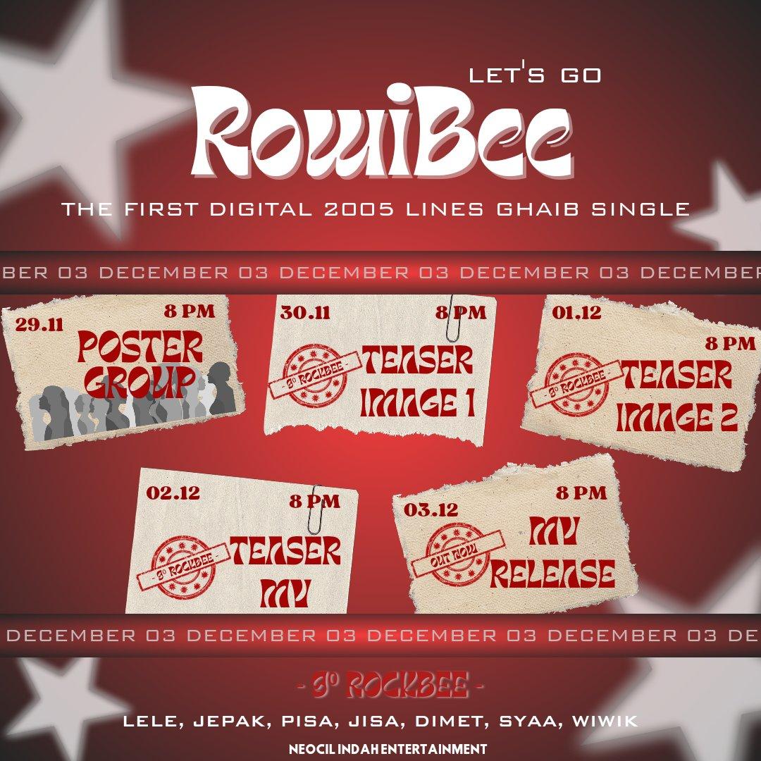 komplekneocil's tweet photo. 'RowiBee' SCHEDULE POSTER
〖 9° RockBee The 1st Album
'Rowibee' ➫ 2023.12.03〗
#WeFlyWith05L
#GoBaby_GoRockBee https://t.co/4x9PJRGYU4