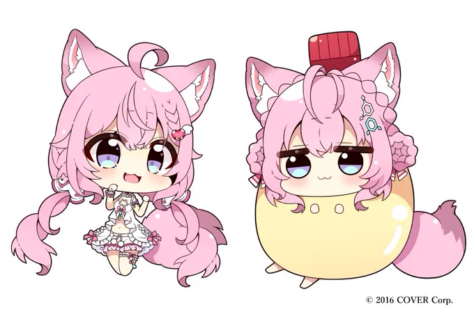【お仕事報告】  この度、ホロライブ所属の博衣こよりさんの2周年記念グッズのデフォルメイラスト4点描き下ろしさせて頂きました  デビューからずっと応援してるのでまたお祝いができて嬉しいです  何卒宜しくお願い致します!