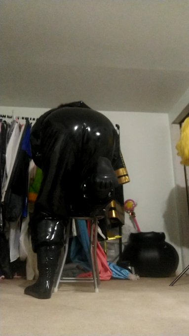 Gosh this heavy unlined PVC suit is so thick and wonderful to wear, and new latex toe socks too! I'm
