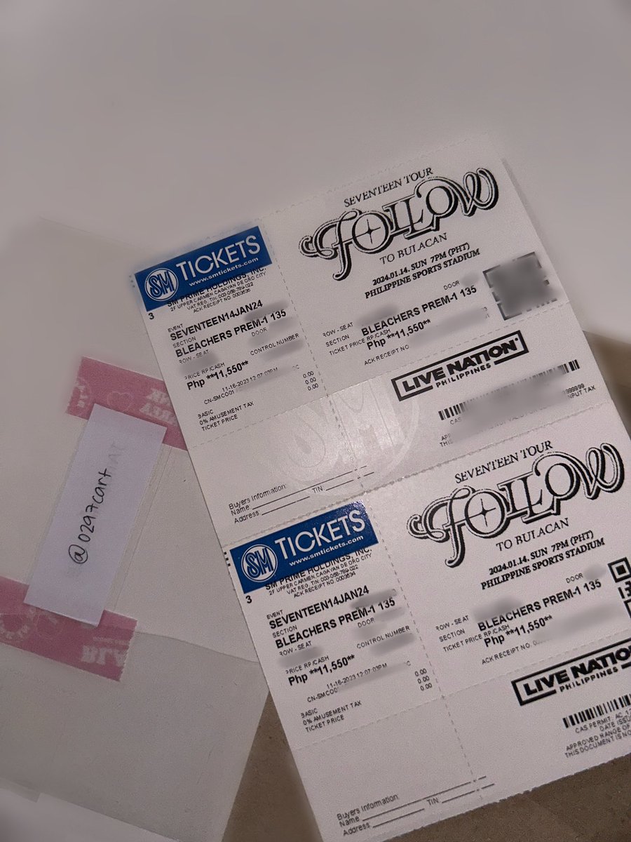 0297cart's tweet photo. - 📦 𖥻 ꒰ mail ꒱ 

was able to secure our desired seats!!

tysm for doing everything just to get these goodies and for providing such a hassle-free assistance, @forthewyne. 🤍

💌 – #lucaproofs https://t.co/iIpbdPSHYG