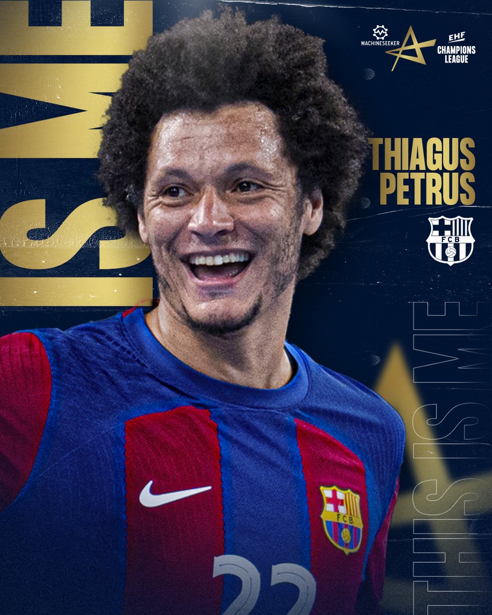 EHF Champions League (@ehfcl) on Twitter photo The Brazilian 🇧🇷 wall. A great leader in the blaugrana defence. 🙌💥 Double #ehfcl champion 🏆🏆 and an idol in his country! 
𝗧𝗛𝗜𝗦 𝗜𝗦 𝗠𝗘 with 𝗧𝗛𝗜𝗔𝗚𝗨𝗦 𝗣𝗘𝗧𝗥𝗨𝗦🌟
Full interview 📝eurohandball.com/en/news/en/thi… The Brazilian 🇧🇷 wall. A great leader in the blaugrana defence. 🙌💥 Double #ehfcl champion 🏆🏆 and an idol in his country! 
𝗧𝗛𝗜𝗦 𝗜𝗦 𝗠𝗘 with 𝗧𝗛𝗜𝗔𝗚𝗨𝗦 𝗣𝗘𝗧𝗥𝗨𝗦🌟
Full interview 📝eurohandball.com/en/news/en/thi…