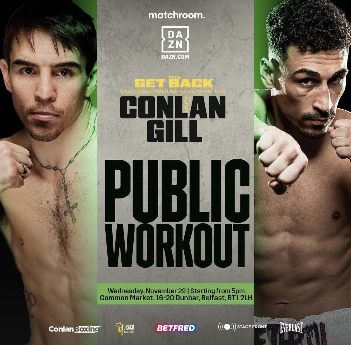 Join us tomorrow at Common Market for the public workout at 5pm!🔥🥊

Come down and experience the FIGHT WEEK BUZZ!🍿

#ConlanGill