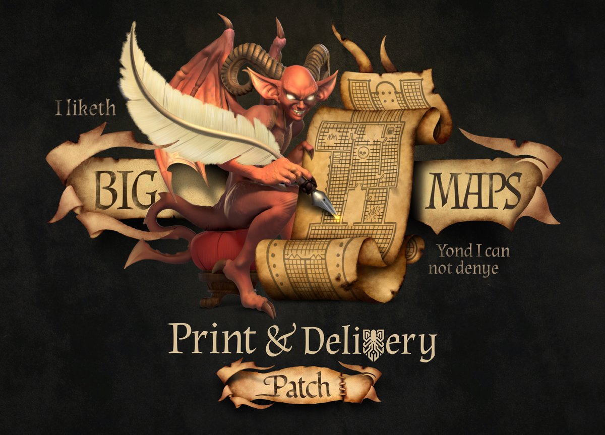 Release the Kraken!
We’re thrilled to announce our partnership with <a href="/KrakenWargames/">Kraken Wargames</a>, who will print your insanely big maps. Directly out of Dungeon Alchemist! AND deliver them to your doorstep!

Not only that, this patch brings a huge boost in performance, too! 😃

If you were